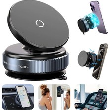 Empressco K009 360 Derece Dönebilen Vakumlu Magnetik Telefon Tutucu Ayna-Cam-Araç Içi Siyah