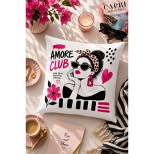 Bertille Home Pop Art Serisi Çift Tarafı Dijital Baskılı Kırlent Kılıfı