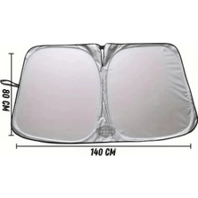 Eco Lounge Premium Katlanır Oto Ön Arka Cam Güneşliği Metalize Isı Yalıtımlı Çantalı 150X70CM