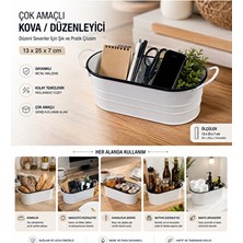 Maison Luré Küçük Çok Amaçlı Metal Düzenleyici Sepet Kova