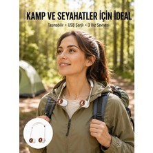 Motto Ticaret Mey Ithalat® Asılabilir Mini Boyun Fanı | 1000MAH Şarjlı, Turbo Güçlü Rüzgar Yeni Nesil