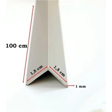 Empressco Alüminyum Köşe Profili Alüminyum Köşebent L Profil Gri ( 1,5 cm x 1,5 cm x 100 Cm)