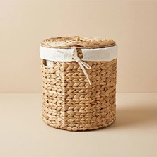 Maison Luré Hasır Kapaklı Yuvarlak Sepet, Şık ve Kullanışlı Saklama Alternatifi