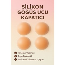 Maison Luré Ten Rengi Silikon Göğüs Pedi, Uygun ve Gizli Destek Göğüs Pedi ve Koruyucu