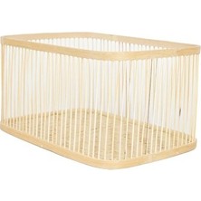 Maison Luré Orta Boy Bambu Derin Sepet - 39X26X19 cm Çok Amaçlı Saklama