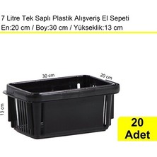 Maison Luré 7 Litre Siyah Plastik Kozmetik ve Alışveriş El Sepeti, Pratik ve Hafif