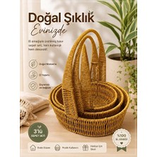 Maison Luré Hasır 3’lü Set, Doğal ve Pratik Saklama Çözümü Sepet