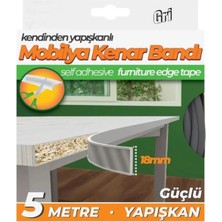 Empressco Kendinden Yapışkanlı Masa,raf,dolap,tezgah,mobilya Kenar Bandı 18MMX5 Metre-Gri