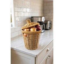 Maison Luré Wicker Hasır Patates ve Soğan Sepeti - Sunum ve Saklama Için Şık