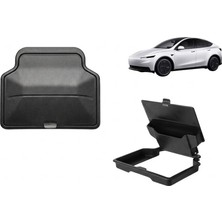 Toptan Bulurum Tesla Model Y / 3 Standart ve Juniper Uyumlu Orta Konsol Kartlık ve Bozuk Para Kutusu Iç Trim Siyah