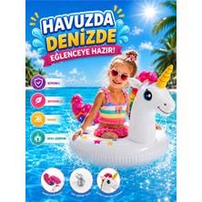 Maison Luré Unicorn Yüzme Simidi - Çocuklar Için Renkli ve Güvenli Havuz Simidi Kolluk & Simit
