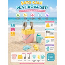 Maison Luré Soft Renklerde Kale Modeli Plaj Kova Seti, Yaratıcı Oyunlar Için Plaj Oyuncakları