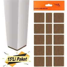 Empressco Nobel Yapışkanlı Kare Masa Sandalye Keçesi Zemin Koruyucu Keçe