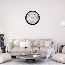 ForWhat Büro Ev Ofis Dekoru Için 52CM Siyah Siyah Klasik Heritage Duvar Saati