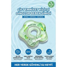 Maison Luré Dinozor Temalı Çocuk Yüzme Simidi - Çift Emniyet Kilitli Güvenli Tasarım Kolluk & Simit