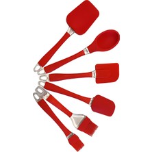 Empressco Silikon Spatula Seti 6 Parça Isıya Dayanıklı Yapışmaz Mutfak Pasta Seti