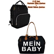 Maison Luré Pratik Bebek Bakım Sırt Çantası Çiftli Set, Geniş ve Organize Bebek Bakım Çantası