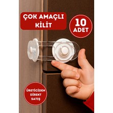 Maison Luré Çok Amaçlı Güvenlik Kilidi Seti, Dolap ve Çekmece Koruma Koruyucu ve Kilit