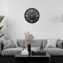 ForWhat Büro Ev Ofis Dekoru Için 52CM Siyah Modern Duvar Saati