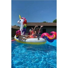 Maison Luré Unicorn Boynuzlu Mega Ada, At Biniciliği ve Eğlence Için Ideal Şişme Havuz & Aksesuarı