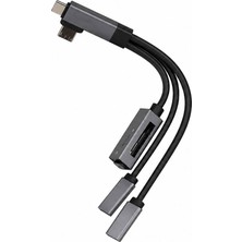 ForWhat Büro Ev Ofis Cihazları Için 4port Type-C Hub Kart Okuyucu