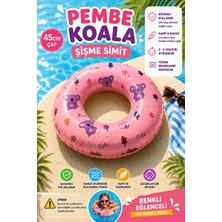 Maison Luré Sevimli Pembe Koala Desenli Şişme Deniz Malzemesi