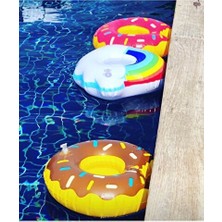 Maison Luré Donut Şeklinde Şişme Bardak Tutucu, Deniz ve Havuzda Pratik Kullanım Deniz Malzemesi