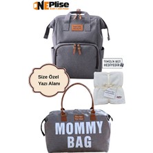 Maison Luré Pratik Bebek Bakım Sırt Çantası ve Mommy Bag Seti Bebek Bakım Çantası
