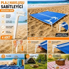 Maison Luré Rüzgar Dayanıklı Havlu Sabitleyici Mandal Seti Deniz Malzemesi