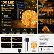 ForWhat Büro Ev Ofis Bahçe Süsü Için Solar Şarjlı 100LED Gün Işığı Peri LED Aydınlatma