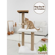 Maison Luré 86 cm Peluş Dokulu Çok Katlı Kedi Tırmalama Tahtası, Yumuşacık ve Dayanıklı Kedi Tırmalaması