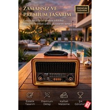 Maison Luré Retro Nostaljik Taşınabilir Radyo ve Bluetooth Hoparlör, Güçlü Ses Nostaljik Radyo