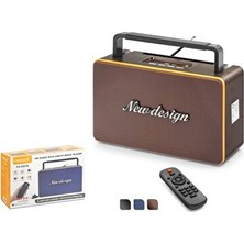 Maison Luré Taşınabilir Bluetooth Nostaljik Radyo ve Hoparlör - Çoklu Girişli Eğlence C