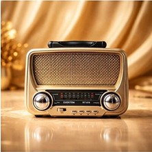 Maison Luré Güneş Enerjili Nostaljik Radyo ve El Feneri ile Pratik Kullanım