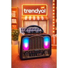 Maison Luré LED Işıklı Retro Radyo, Fm/am/sw ve USB Mp3 Çalar Nostaljik Radyo