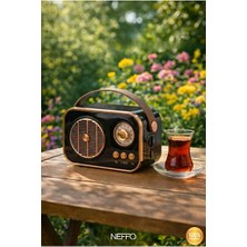 Maison Luré Retro Tf Kart ve USB Destekli Küçük Boy Nostalji Hoparlör Nostaljik Radyo