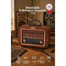 Maison Luré Ahşap Görünümlü Kablosuz Bluetooth Hoparlör ile Nostalji ve Modernlik Bir A Nostaljik Radyo