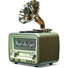 Maison Luré Vintage Gramofon Tasarımlı Bluetooth Radyo ile Şık Dekorasyon Nostaljik Radyo