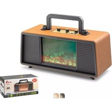 Maison Luré Güneş Enerjili Retro Müzik Seti Fm Radyo ve Bluetooth Hoparlör Nostaljik Radyo