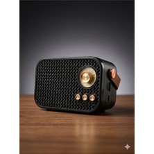 Maison Luré Taşınabilir Mini Radyo ve Bluetooth Hoparlör, Çok Fonksiyonlu Tasarım Nostaljik Radyo