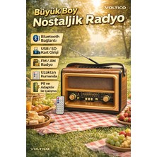 Maison Luré Büyük Boy Nostaljik Radyo - Bluetooth ve Uzaktan Kumandalı ile Kolay Kullan