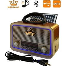 Maison Luré Solar Güçlü Nostaljik Müzik Kutusu, Bluetooth ve Çoklu Bağlantı Seçenekleri Nostaljik Radyo