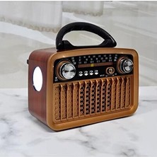 Maison Luré Solar Enerjili Bluetooth Radyo ve Fener, Çevre Dostu ve Kullanışlı Tasarım Nostaljik Radyo