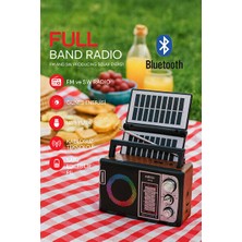 Maison Luré Güneş Enerjili Kablosuz Radyo ile Kesintisiz Eğlence Alarm Saatli Radyo