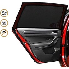 Maison Luré Yan Cam Güneşlik, Çocuk ve Bebek Güvenliği Için Sineklikli Koruma Oto Güneşlik Perde