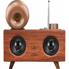 Maison Luré Apollo B6 Gramofon Radyo, 3D Ses Teknolojisi ile Yüksek Ses Kalitesi Nostaljik Radyo