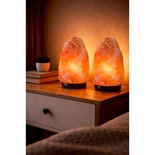 Maison Luré Himalaya Kaya Tuzu Lambası - 2-3 Kg, Düğmeli Kablo ile Aydınlatma Masa ve Gece Lambası
