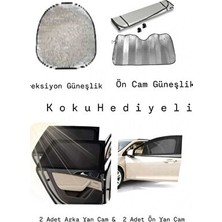Maison Luré Çiftli Güneşlik Takım Seti, Ön ve Yan Camlar Için Güneş Koruma Çözümü Oto Güneşlik Perde