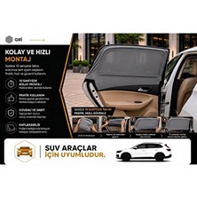 Maison Luré Uyumlu 2'li Yan Cam Güneşlik Perde, Lastikli ve Pratik Suv Koruma Oto Güneşlik Perde