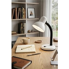 Maison Luré Yön Ayarlı Modern Beyaz Masa Lambası, Ofis ve Çalışma Için Ideal Masa ve Gece Lambası